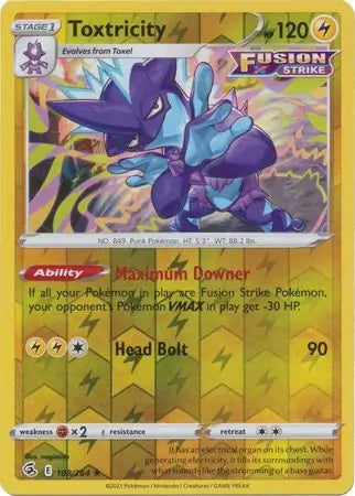 Toxtricity 108/264 (SWSH08: Fusion Strike)  - Reverse Holofoil | Good Games Adelaide SA