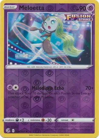 Meloetta 124/264 (SWSH08: Fusion Strike)  - Reverse Holofoil | Good Games Adelaide SA