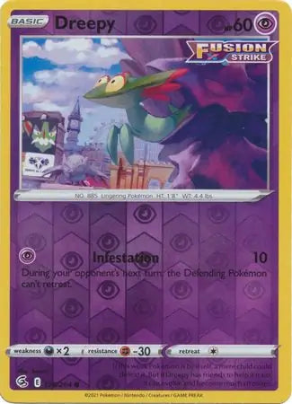 Dreepy 128/264 (SWSH08: Fusion Strike)  - Reverse Holofoil | Good Games Adelaide SA