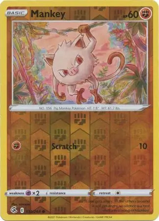 Mankey 133/264 (SWSH08: Fusion Strike)  - Reverse Holofoil | Good Games Adelaide SA
