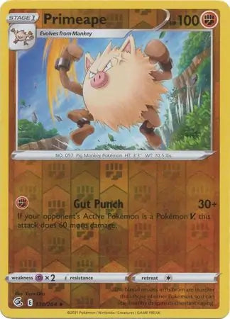 Primeape 134/264 (SWSH08: Fusion Strike)  - Reverse Holofoil | Good Games Adelaide SA