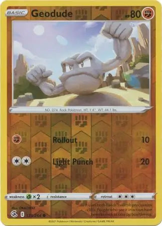 Geodude 135/264 (SWSH08: Fusion Strike)  - Reverse Holofoil | Good Games Adelaide SA