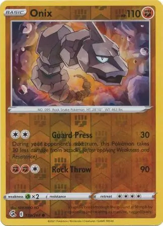 Onix 138/264 (SWSH08: Fusion Strike)  - Reverse Holofoil | Good Games Adelaide SA