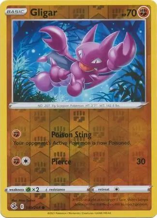 Gligar 140/264 (SWSH08: Fusion Strike)  - Reverse Holofoil | Good Games Adelaide SA