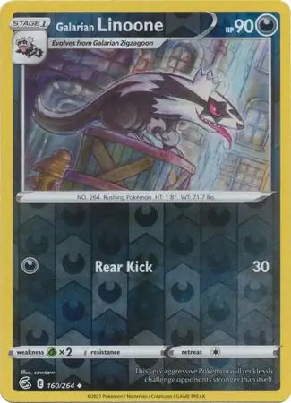 Galarian Linoone 160/264 (SWSH08: Fusion Strike)  - Reverse Holofoil | Good Games Adelaide SA
