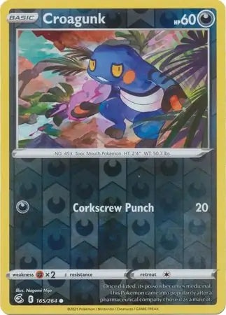 Croagunk 165/264 (SWSH08: Fusion Strike)  - Reverse Holofoil | Good Games Adelaide SA