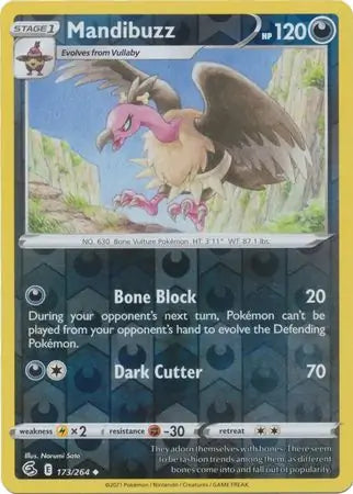 Mandibuzz 173/264 (SWSH08: Fusion Strike)  - Reverse Holofoil | Good Games Adelaide SA