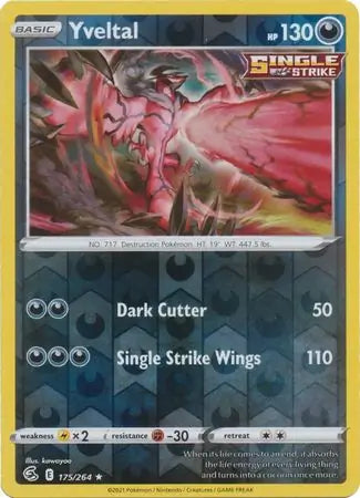 Yveltal 175/264 (SWSH08: Fusion Strike)  - Reverse Holofoil | Good Games Adelaide SA