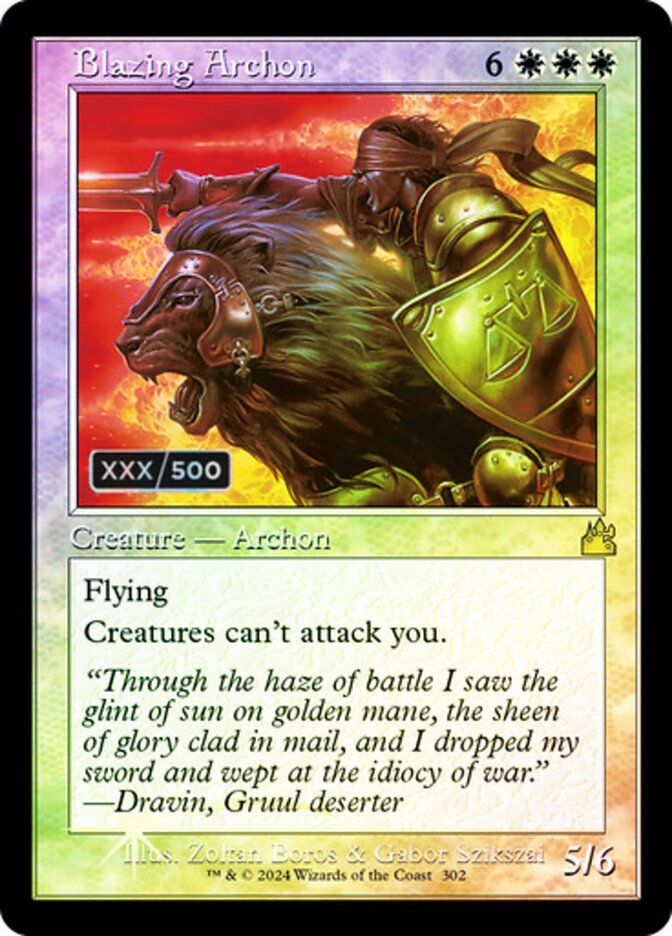 Blazing Archon Serialized 302 (Ravnica Remastered)  - Foil | Good Games Adelaide SA