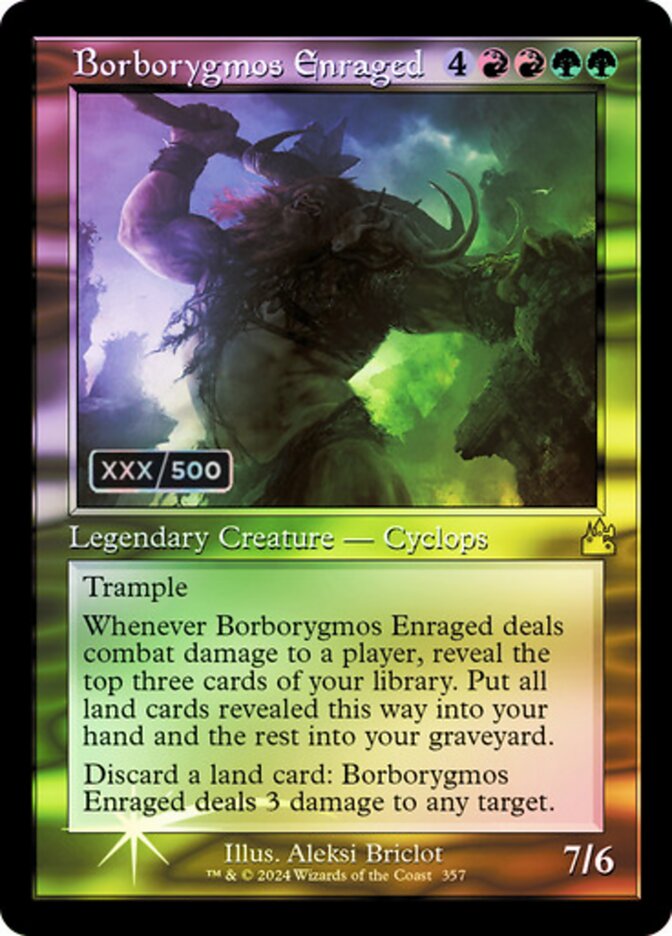 Borborygmos Enraged Serialized 357 (Ravnica Remastered)  - Foil | Good Games Adelaide SA