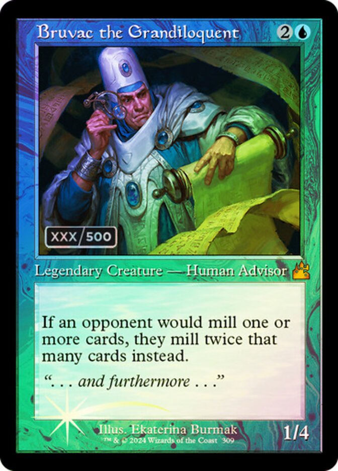 Bruvac the Grandiloquent Serialized 309 (Ravnica Remastered)  - Foil | Good Games Adelaide SA
