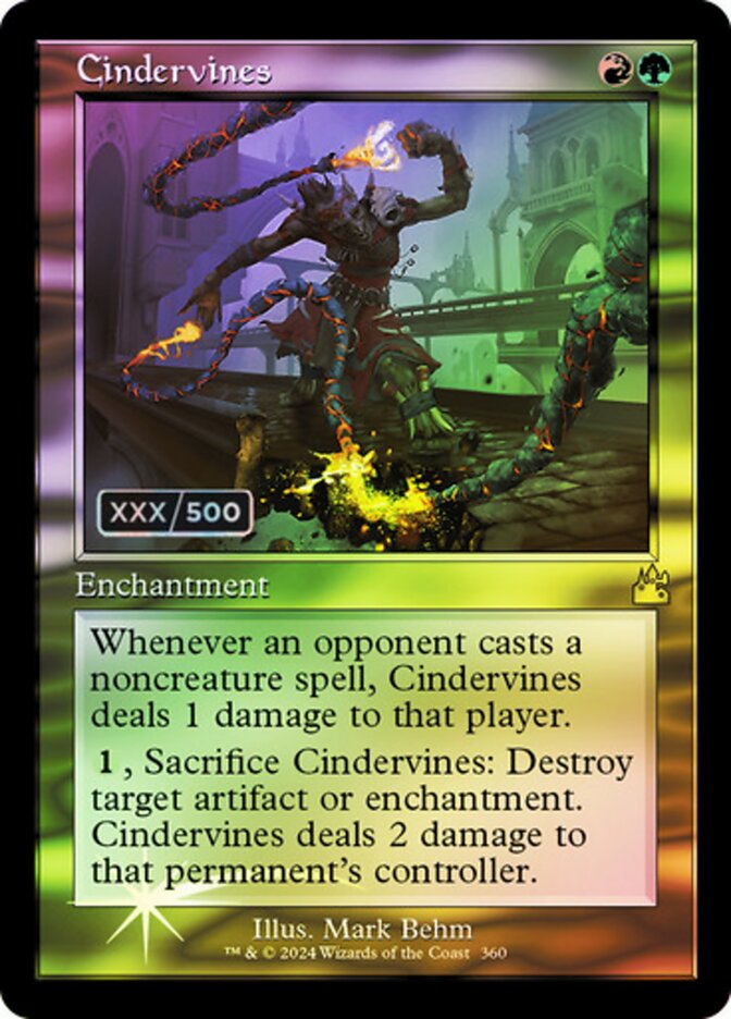Cindervines Serialized 360 (Ravnica Remastered)  - Foil | Good Games Adelaide SA