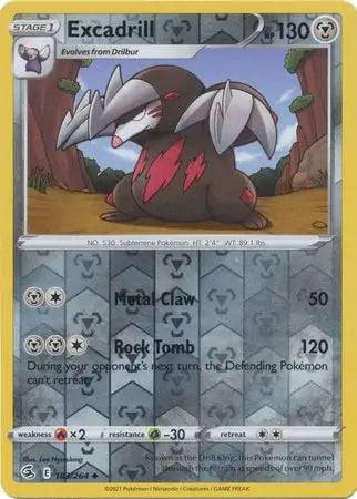 Excadrill 183/264 (SWSH08: Fusion Strike)  - Reverse Holofoil | Good Games Adelaide SA