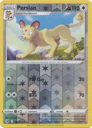 Persian 200/264 (SWSH08: Fusion Strike)  - Reverse Holofoil | Good Games Adelaide SA