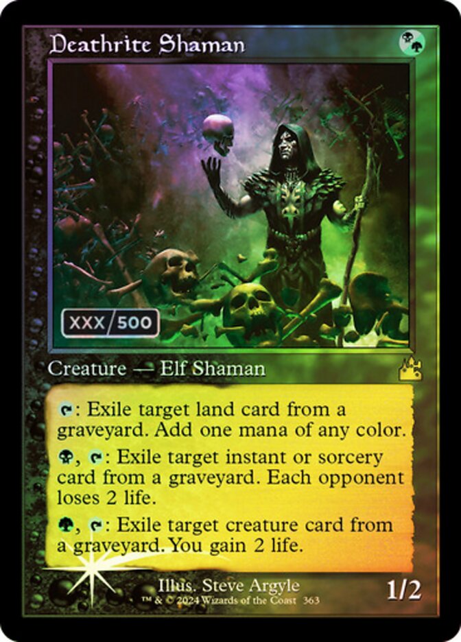 Deathrite Shaman Serialized 363 (Ravnica Remastered)  - Foil | Good Games Adelaide SA