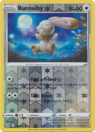Bunnelby 214/264 (SWSH08: Fusion Strike)  - Reverse Holofoil | Good Games Adelaide SA