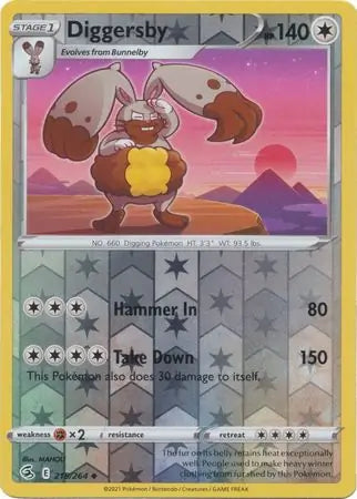 Diggersby 215/264 (SWSH08: Fusion Strike)  - Reverse Holofoil | Good Games Adelaide SA