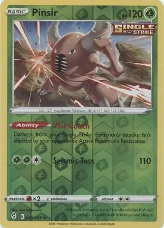 Pinsir 001/203 (SWSH07: Evolving Skies)  - Reverse Holofoil | Good Games Adelaide SA
