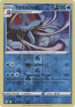 Tentacruel 027/203 (SWSH07: Evolving Skies)  - Reverse Holofoil | Good Games Adelaide SA