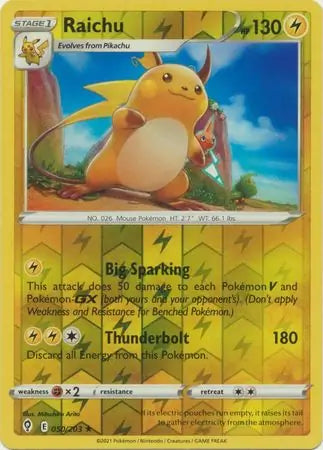 Raichu 050/203 (SWSH07: Evolving Skies)  - Reverse Holofoil | Good Games Adelaide SA