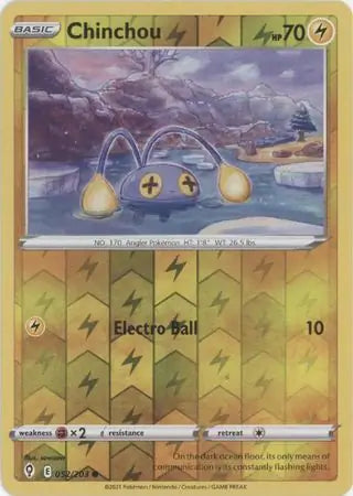 Chinchou 052/203 (SWSH07: Evolving Skies)  - Reverse Holofoil | Good Games Adelaide SA
