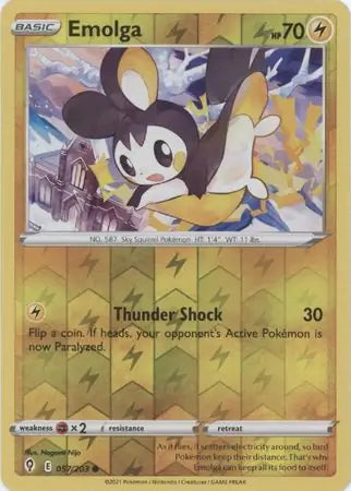Emolga 057/203 (SWSH07: Evolving Skies)  - Reverse Holofoil | Good Games Adelaide SA
