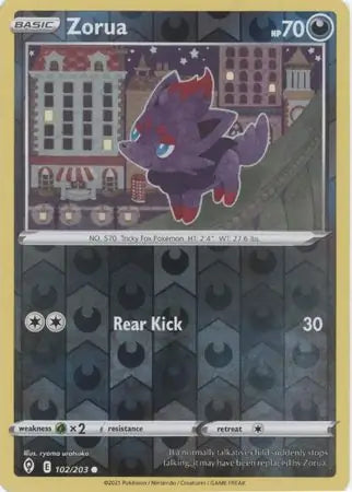 Zorua 102/203 (SWSH07: Evolving Skies)  - Reverse Holofoil | Good Games Adelaide SA