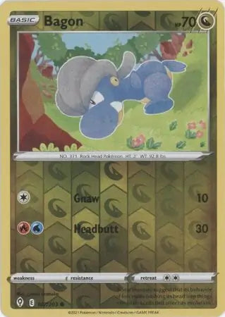Bagon 107/203 (SWSH07: Evolving Skies)  - Reverse Holofoil | Good Games Adelaide SA