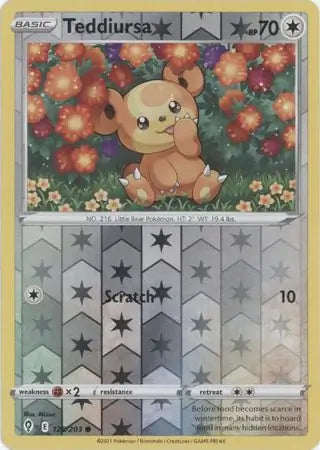 Teddiursa 126/203 (SWSH07: Evolving Skies)  - Reverse Holofoil | Good Games Adelaide SA