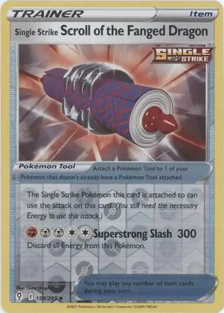 Single Strike Scroll of the Fanged Dragon 158/203 (SWSH07: Evolving Skies)  - Reverse Holofoil | Good Games Adelaide SA