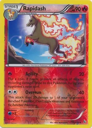 Rapidash 15/106 (XY - Flashfire)  - Reverse Holofoil | Good Games Adelaide SA