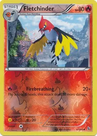 Fletchinder 17/106 (XY - Flashfire)  - Reverse Holofoil | Good Games Adelaide SA