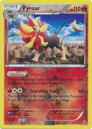 Pyroar 20/106 (XY - Flashfire)  - Reverse Holofoil | Good Games Adelaide SA