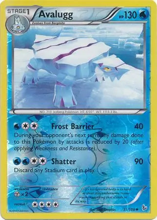 Avalugg 31/106 (XY - Flashfire)  - Reverse Holofoil | Good Games Adelaide SA