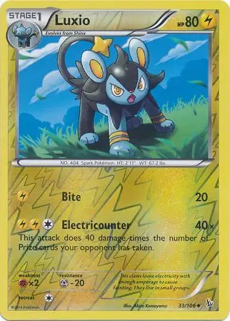 Luxio 33/106 (XY - Flashfire)  - Reverse Holofoil | Good Games Adelaide SA