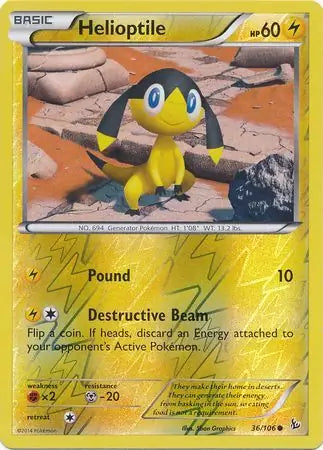 Helioptile 36/106 (XY - Flashfire)  - Reverse Holofoil | Good Games Adelaide SA