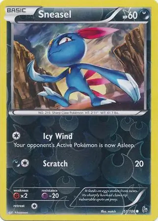 Sneasel 51/106 (XY - Flashfire)  - Reverse Holofoil | Good Games Adelaide SA