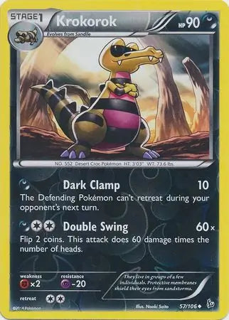 Krokorok 57/106 (XY - Flashfire)  - Reverse Holofoil | Good Games Adelaide SA