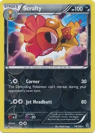 Scrafty 59/106 (XY - Flashfire)  - Reverse Holofoil | Good Games Adelaide SA