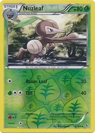 Nuzleaf 6/106 (XY - Flashfire)  - Reverse Holofoil | Good Games Adelaide SA