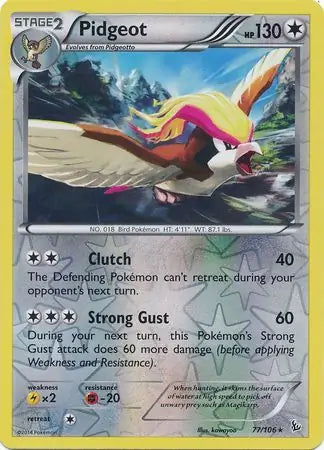 Pidgeot 77/106 (XY - Flashfire)  - Reverse Holofoil | Good Games Adelaide SA