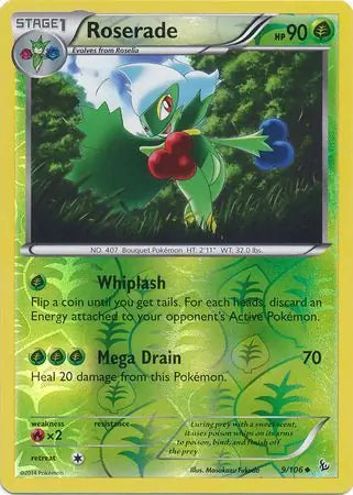 Roserade 9/106 (XY - Flashfire)  - Reverse Holofoil | Good Games Adelaide SA