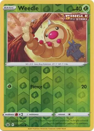 Weedle 001/198 (SWSH06: Chilling Reign)  - Reverse Holofoil | Good Games Adelaide SA