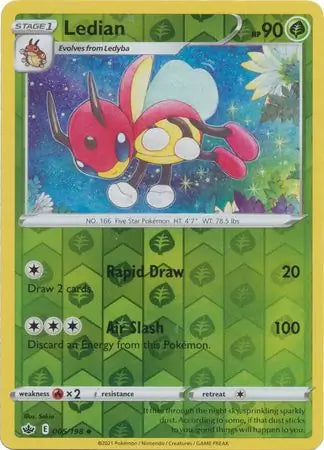 Ledian 005/198 (SWSH06: Chilling Reign)  - Reverse Holofoil | Good Games Adelaide SA