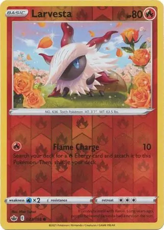 Larvesta 023/198 (SWSH06: Chilling Reign)  - Reverse Holofoil | Good Games Adelaide SA