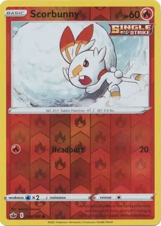 Scorbunny 026/198 (SWSH06: Chilling Reign)  - Reverse Holofoil | Good Games Adelaide SA
