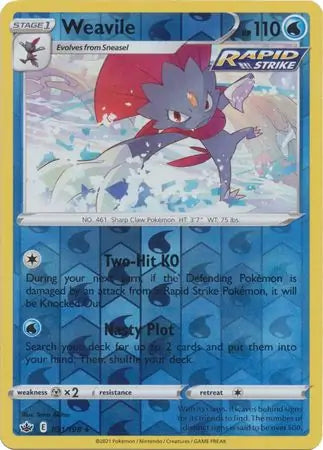 Weavile 031/198 (SWSH06: Chilling Reign)  - Reverse Holofoil | Good Games Adelaide SA