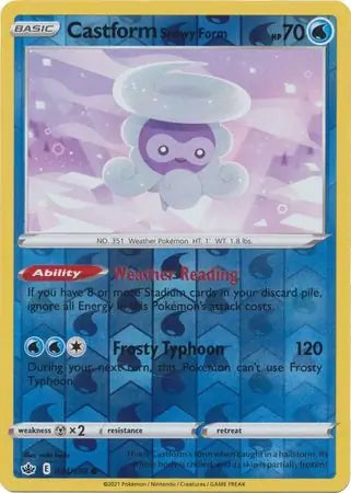 Castform Snowy Form 034/198 (SWSH06: Chilling Reign)  - Reverse Holofoil | Good Games Adelaide SA