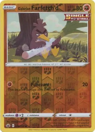 Galarian Farfetch'd 078/198 (SWSH06: Chilling Reign)  - Reverse Holofoil | Good Games Adelaide SA