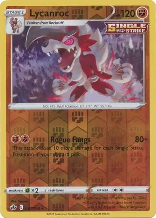 Lycanroc 087/198 (SWSH06: Chilling Reign)  - Reverse Holofoil | Good Games Adelaide SA